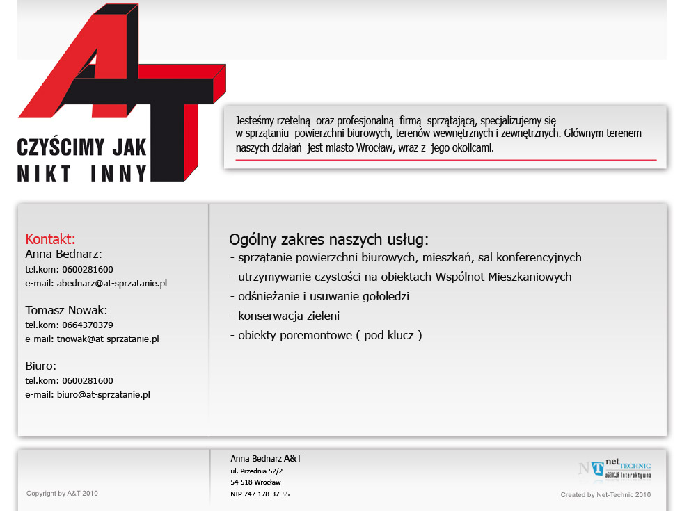 A&T Sprzatanie, postaw na nas!